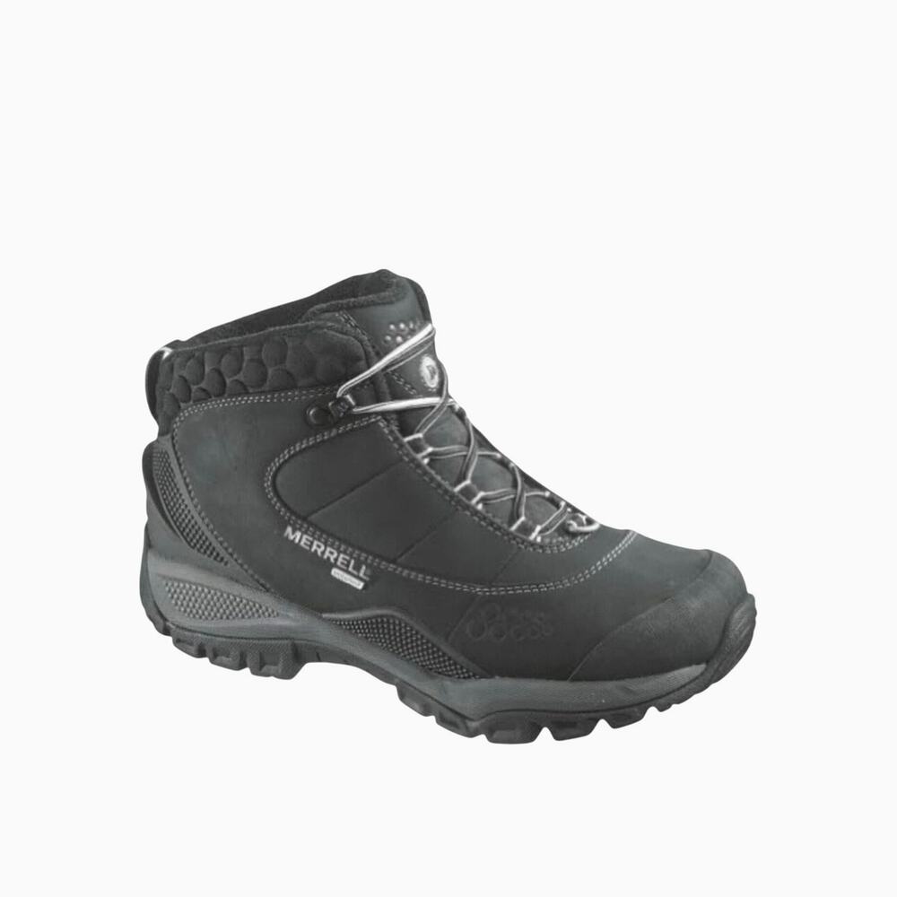 Merrell Boots Womens 9.5 Arctic Fox 6 Hiking Waterproof Trail Walking Black EUC